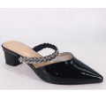 2020 Flat Shoes slipper Girl rhinestone chain style leather casual c288 Ladies women manufacturer Flats